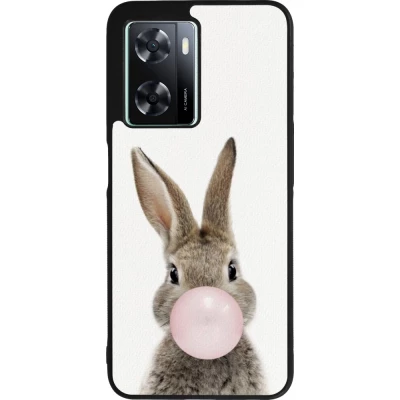 Coque OPPO A57 5G - Silicone rigide noir Easter 2023 bubble gum bunny