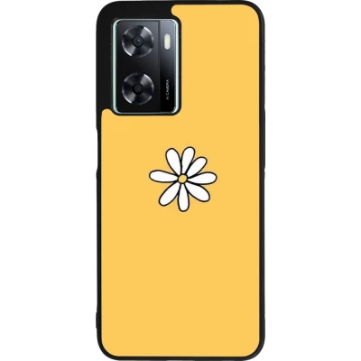 Coque OPPO A57 5G - Silicone rigide noir Easter 2023 daisy