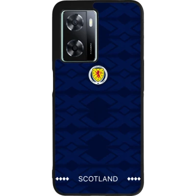 Coque OPPO A57 5G - Silicone rigide noir Maillot de football Ecosse 2026 personnalisable