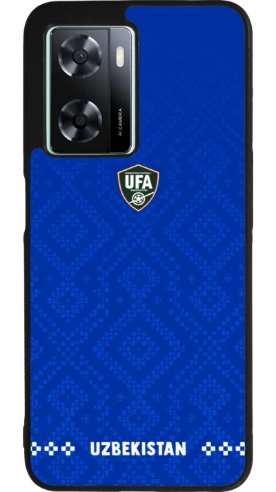 OPPO A57 5G Case Hülle - Silikon schwarz Usbekistan 2026 personalisierbares Fussballtrikot