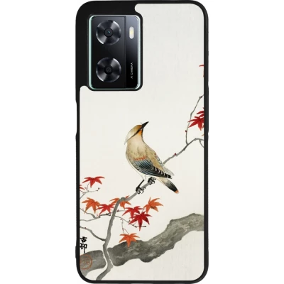 OPPO A57 5G Case Hülle - Silikon schwarz Japanese Bird