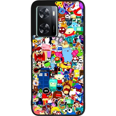 Coque OPPO A57 5G - Silicone rigide noir Mixed cartoons
