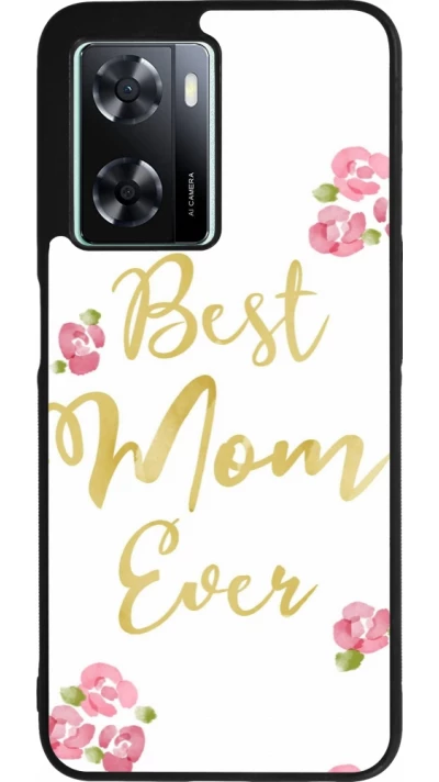 Coque OPPO A57 5G - Silicone rigide noir Mom 2024 best Mom ever