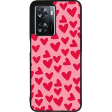 OPPO A57 5G Case Hülle - Silikon schwarz Mom 2024 kleine Herzen
