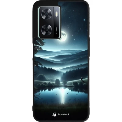Coque OPPO A57 5G - Silicone rigide noir Night Sky View