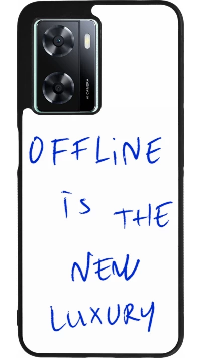 OPPO A57 5G Case Hülle - Silikon schwarz Offline is the new luxury