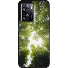 OPPO A57 5G Case Hülle - Silikon schwarz Spring 23 forest blue sky