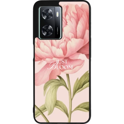 Coque OPPO A57 5G - Silicone rigide noir Just Bloom Spring 2026