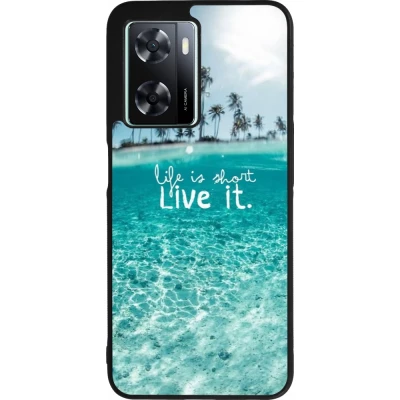 Coque OPPO A57 5G - Silicone rigide noir Summer 18 24