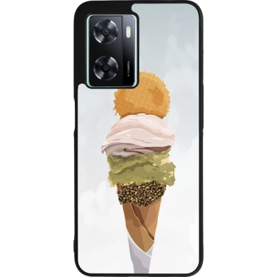 Coque OPPO A57 5G - Silicone rigide noir Summer 2025 Cornet