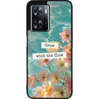 Coque OPPO A57 5G - Silicone rigide noir Summer 2025 Grow with the flow
