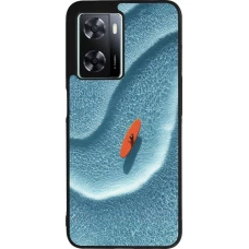 Coque OPPO A57 5G - Silicone rigide noir Orange surf Summer 2026