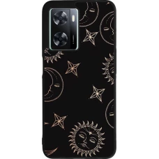 Coque OPPO A57 5G - Silicone rigide noir Suns and Moons