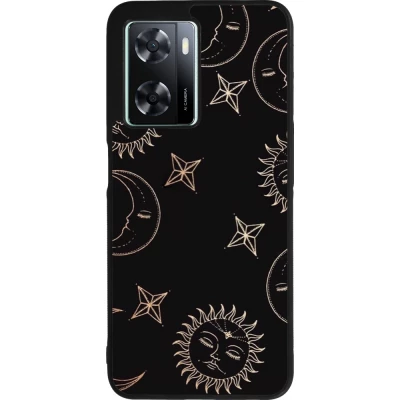 Coque OPPO A57 5G - Silicone rigide noir Suns and Moons