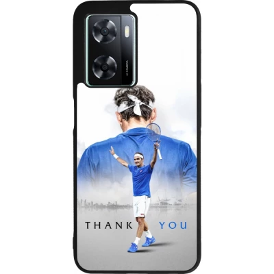 Coque OPPO A57 5G - Silicone rigide noir Thank you Roger