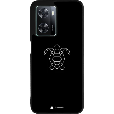 OPPO A57 5G Case Hülle - Silikon schwarz Turtles lines on black