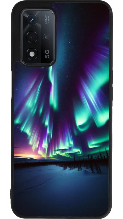 OPPO A93s 5G Case Hülle - Silikon schwarz Funkelndes Nordlicht
