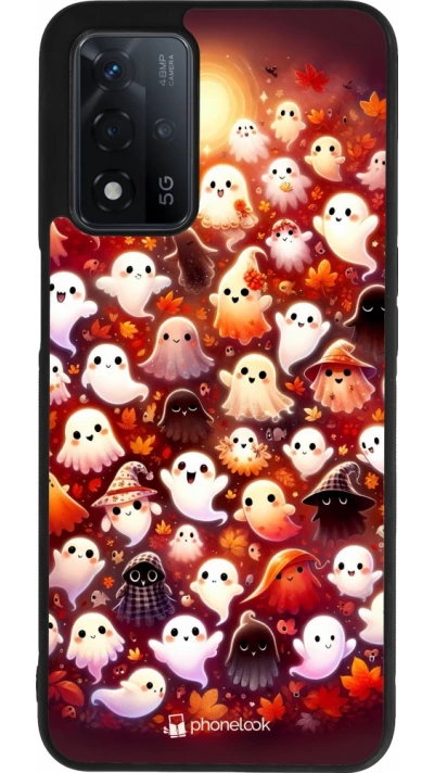 OPPO A93s 5G Case Hülle - Silikon schwarz Gespenster Herbst niedlich