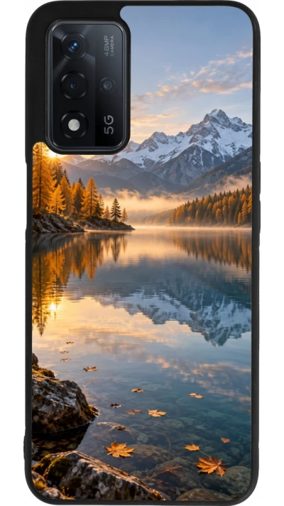 Coque OPPO A93s 5G - Silicone rigide noir Autumn 26 Autumn lake