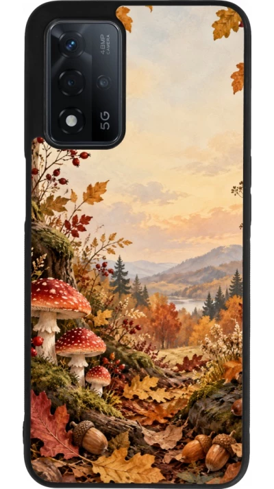 Coque OPPO A93s 5G - Silicone rigide noir Autumn 26 Illustrated Autumn