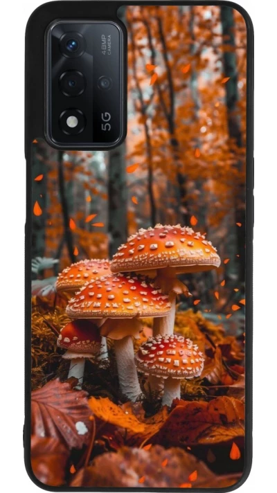 Coque OPPO A93s 5G - Silicone rigide noir Autumn 26 Mushrooms in the woods