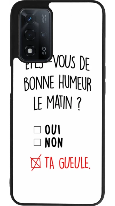 OPPO A93s 5G Case Hülle - Silikon schwarz Bonne humeur matin
