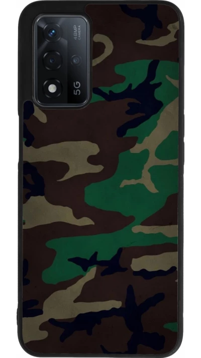 OPPO A93s 5G Case Hülle - Silikon schwarz Camouflage 3