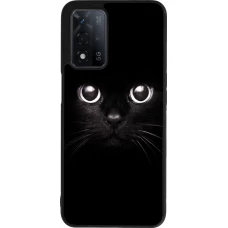 Coque OPPO A93s 5G - Silicone rigide noir Cat eyes