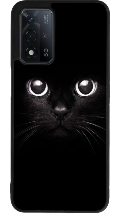 OPPO A93s 5G Case Hülle - Silikon schwarz Cat eyes