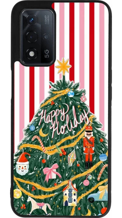 OPPO A93s 5G Case Hülle - Silikon schwarz Christmas 25 Happy Holiday