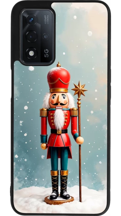 OPPO A93s 5G Case Hülle - Silikon schwarz Christmas 25 Nutcracker Snow