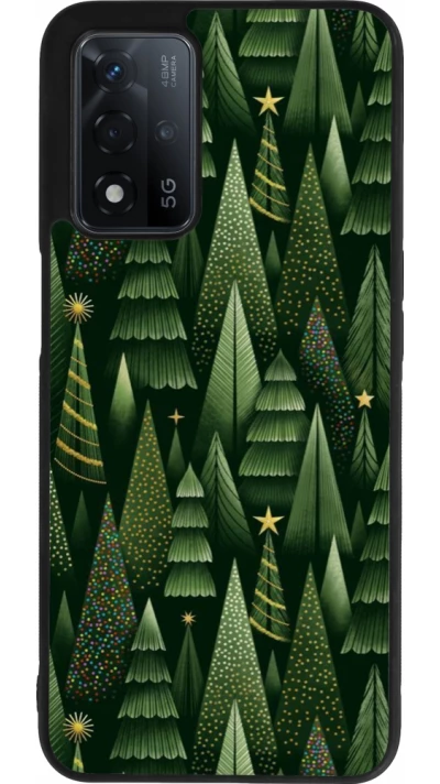 OPPO A93s 5G Case Hülle - Silikon schwarz Christmas 25 Pattern Xmas Tree