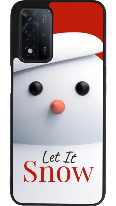 OPPO A93s 5G Case Hülle - Silikon schwarz Christmas 25 Xmas Snowman