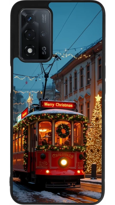 OPPO A93s 5G Case Hülle - Silikon schwarz Christmas 25 Xmas Train