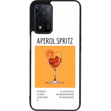 Coque OPPO A93s 5G - Silicone rigide noir Cocktail recette Aperol Spritz