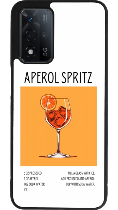 OPPO A93s 5G Case Hülle - Silikon schwarz Cocktail Rezept Aperol Spritz