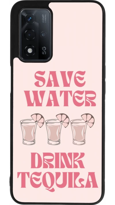 OPPO A93s 5G Case Hülle - Silikon schwarz Cocktail Save Water Drink Tequila