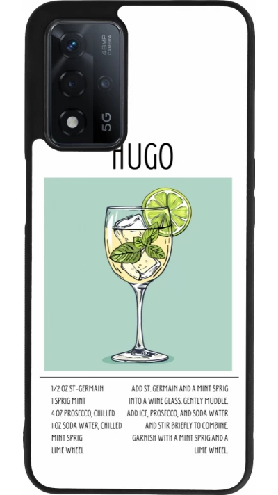 OPPO A93s 5G Case Hülle - Silikon schwarz Cocktail Rezept Hugo