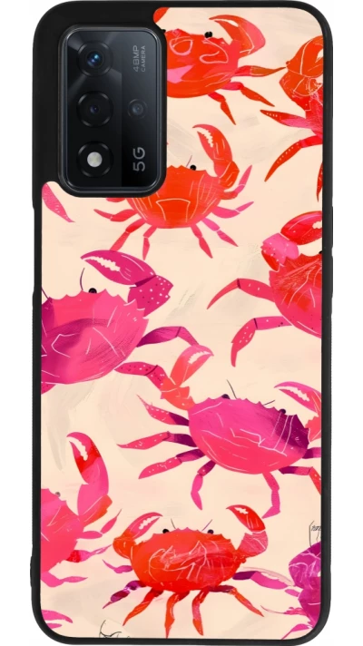 OPPO A93s 5G Case Hülle - Silikon schwarz Crabs Paint