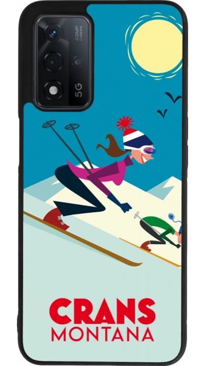OPPO A93s 5G Case Hülle - Silikon schwarz Crans-Montana Ski Downhill