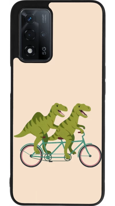 OPPO A93s 5G Case Hülle - Silikon schwarz Dinosaurs on bikes 2026