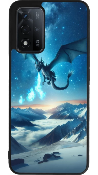 OPPO A93s 5G Case Hülle - Silikon schwarz Drache nächtliche Berg