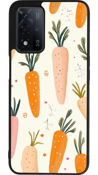 OPPO A93s 5G Case Hülle - Silikon schwarz Easter 2026 Illustration carrots