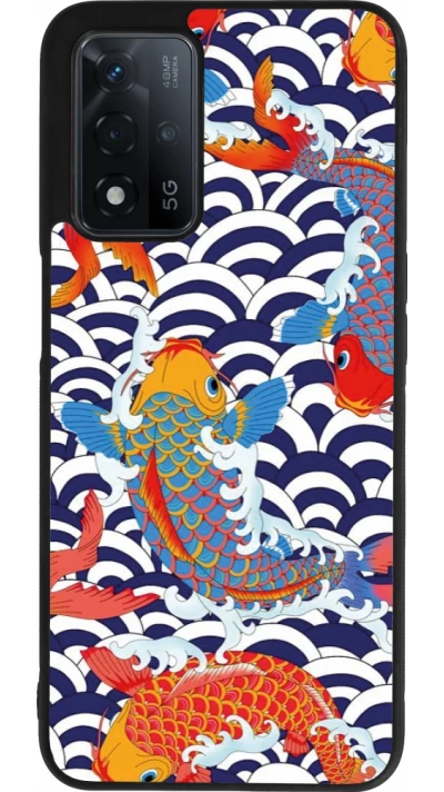 OPPO A93s 5G Case Hülle - Silikon schwarz Easter 2023 japanese fish