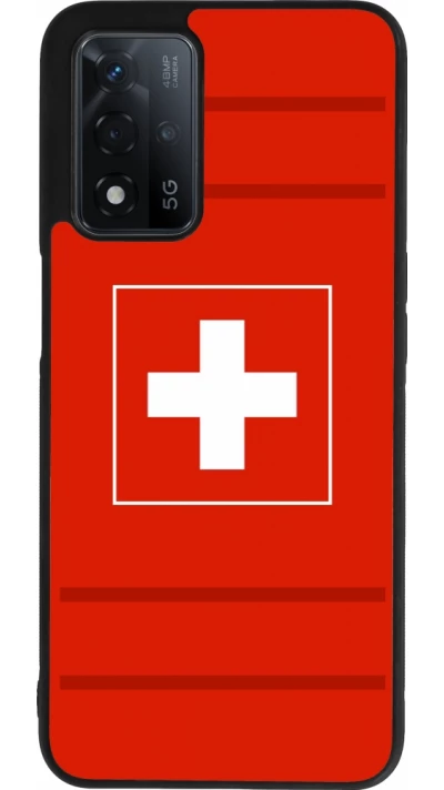 OPPO A93s 5G Case Hülle - Silikon schwarz Euro 2020 Switzerland