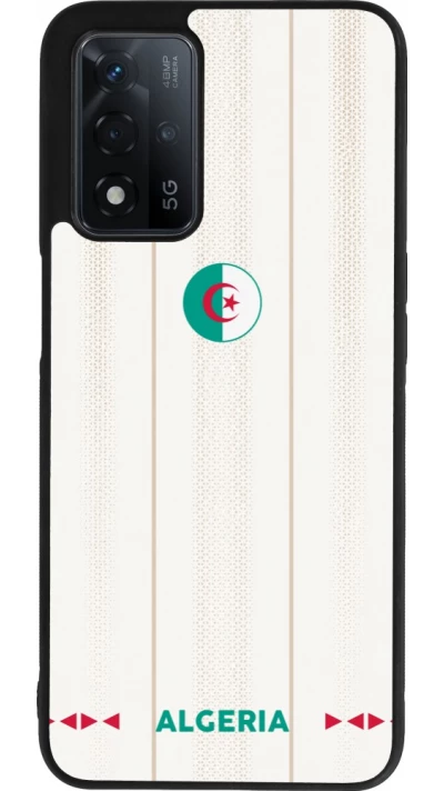Coque OPPO A93s 5G - Silicone rigide noir Maillot de football Algérie 2026 personnalisable