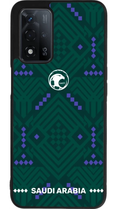 OPPO A93s 5G Case Hülle - Silikon schwarz Saudi Arabien 2026 personalisierbares Fussballtrikot
