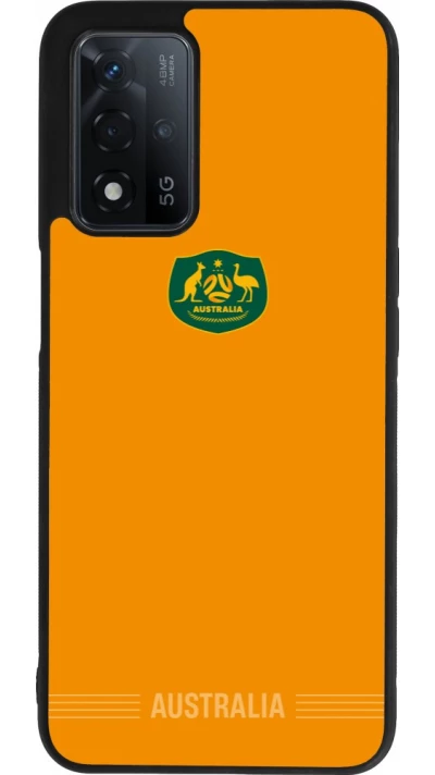 Coque OPPO A93s 5G - Silicone rigide noir Maillot de football Australie 2026 personnalisable