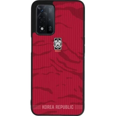 Coque OPPO A93s 5G - Silicone rigide noir Maillot de football Corée du Sud 2026 personnalisable