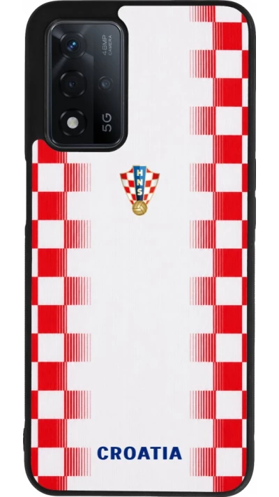 OPPO A93s 5G Case Hülle - Silikon schwarz Kroatien 2026 personalisierbares Fussballtrikot